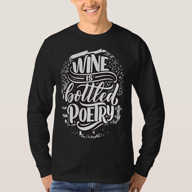 Vin är bottenorienterat från poesi t shirt (Framsida)