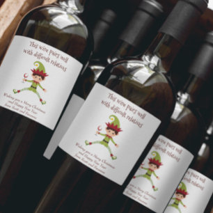 Vin är bra med svåra släktingar.. vinflaska etikett