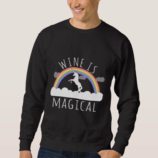 Vin är magiskt lång ärmad tröja (Framsida)