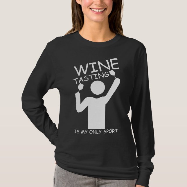 Vin är min sport Vin Vino T Shirt (Framsida)