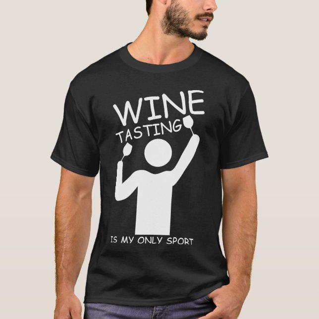 Vin är min sport Vin Vino T Shirt (Framsida)