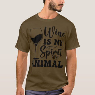 Vin är mitt spritdjur t shirt