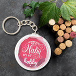 Vin är My Hobby Nyckelring<br><div class="desc">Nyckelkedjan med rundknappar har roligten "Drinking Vin är inte min livsmiljö,  det är min Hobby" på en röd vin-fläck. Nyckelkedjor gör minnesvärda gåvor för familj och vänner eller skapar för dig själv.</div>