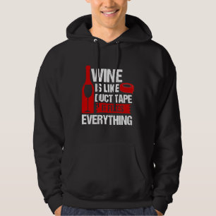 Vin är som ett röktband som fixeras hoodie