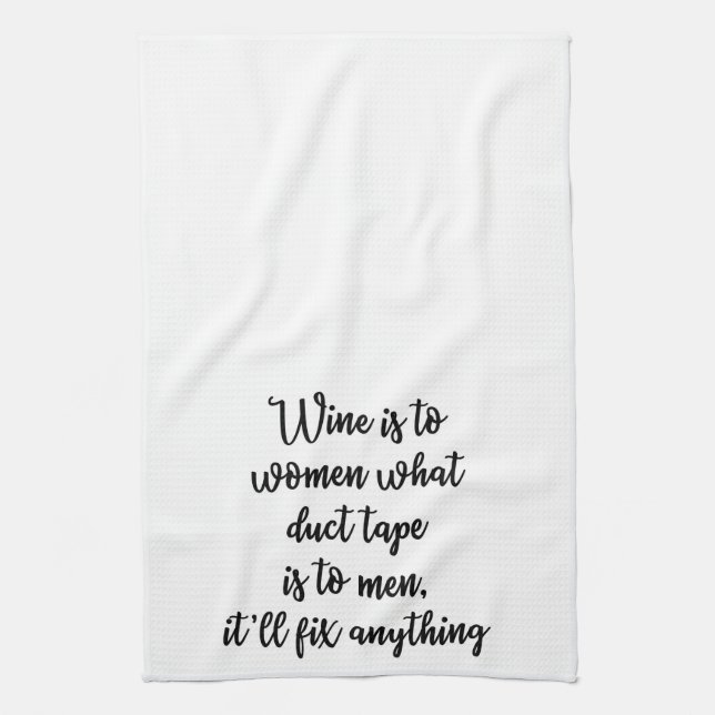 Vin är till kvinnor vilken kanal tejpar handduken kökshandduk (Vertikal)