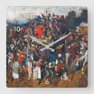 Vin av Saint Martins dag, Pieter Bruegel Fyrkantig Klocka