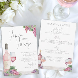 Vin Bachelorette Vino Vows Girls Helg Inbjudningar