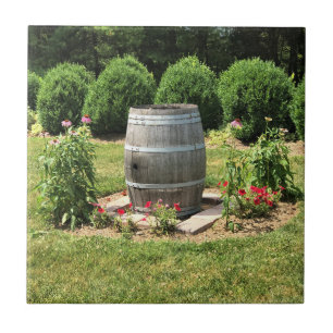 Vin Barrel Garden Decor, Chateau Morrisette, VA Kakelplatta