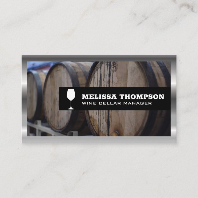 Vin Barrels | Insamling Visitkort (Framsida)
