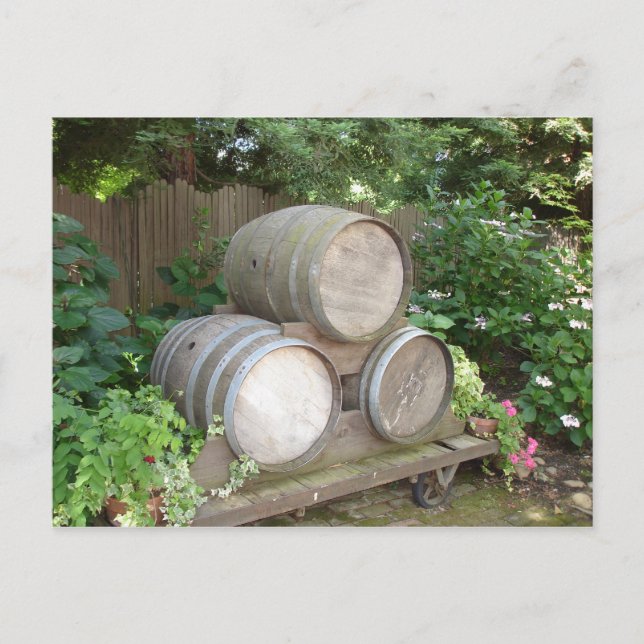 Vin Barrels - Vin Land Vykort (Framsida)