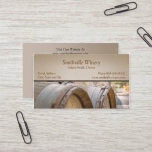 Vin Barrels Winery Affärskort Visitkort