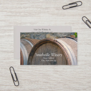 Vin Barrels Winery Affärskort Visitkort