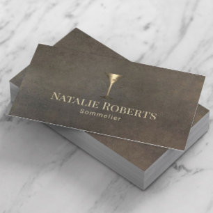 Vin Bartender Sommelier Vintage Visitkort