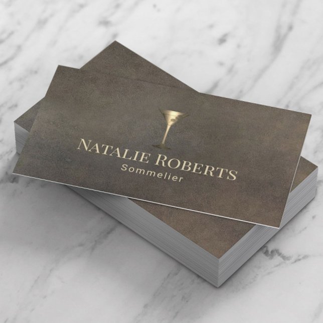 Vin Bartender Sommelier Vintage Visitkort (Skapare uppladdad)
