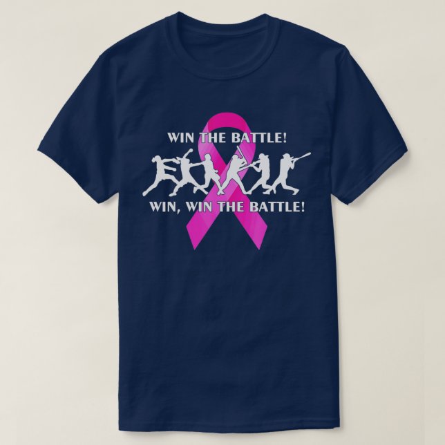 Vin Battle FastPitch Softball Breast Cancer T Shirt (Design framsida)
