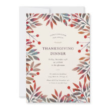 Vin Berries & Höst löv Thanksgiving Middag