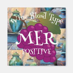 Vin Blodtyp Zinfandel Positiv o ab b hg Magnet