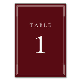 Vin Bordeaux Classic Minimalist Bordsnummer
