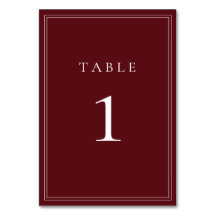 Vin Bordeaux Classic Minimalist Bordsnummer