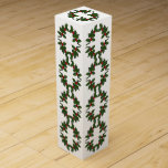 Vin Box - Wreaths of Holly Löv and Berries Presentask För Vinflaska<br><div class="desc">Utandning av grönt grenar med röda bär. Fyra krig på vardera sidan och en på ovansidan.</div>
