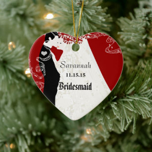 Vin Bröllopsklänning Brudtärna Julgranskula