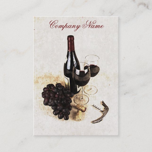 Vin buteljerar visitkortmallen visitkort (Framsida)