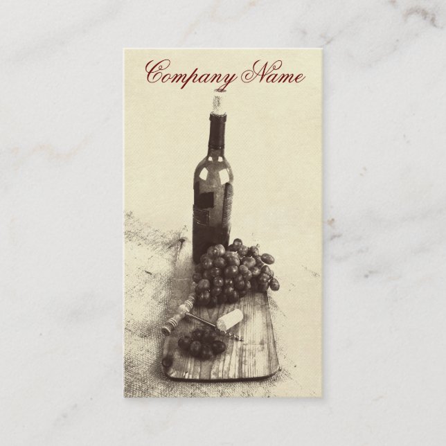 Vin buteljerar visitkortmallen visitkort (Framsida)