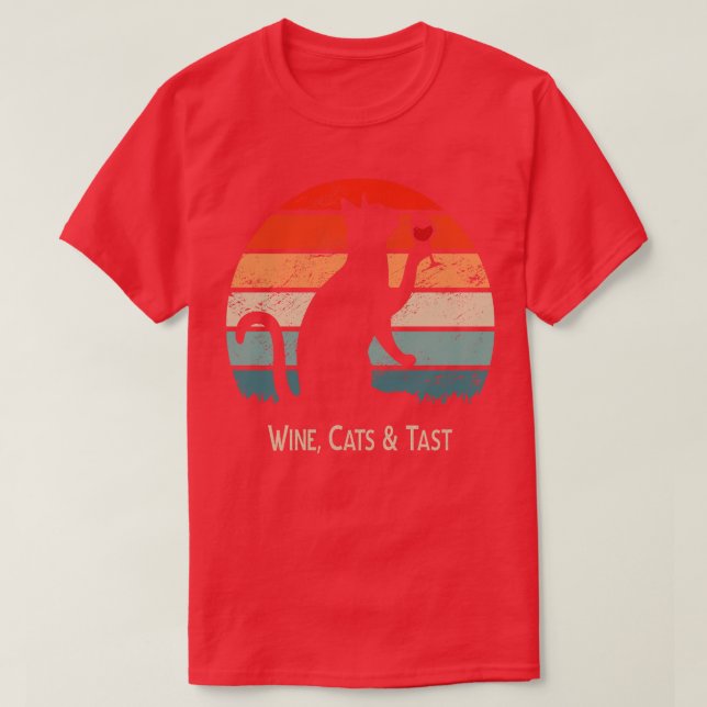 Vin Cats Tast T Shirt (Design framsida)