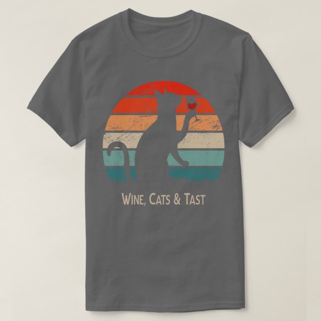 Vin Cats Tast T Shirt (Design framsida)