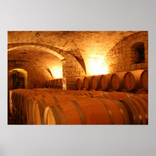 Vin Cellar Barrells Poster