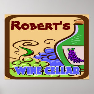 Vin Cellar Sign, Robert's Poster
