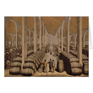 Vin Cellar vid Jerez de la Frontera Hälsningskort