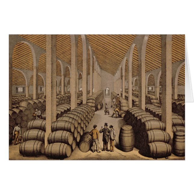 Vin Cellar vid Jerez de la Frontera Hälsningskort (Framsidan Horizontal)