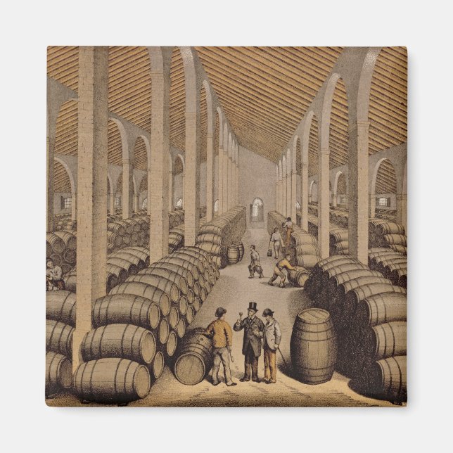 Vin Cellar vid Jerez de la Frontera Magnet (Framsidan)