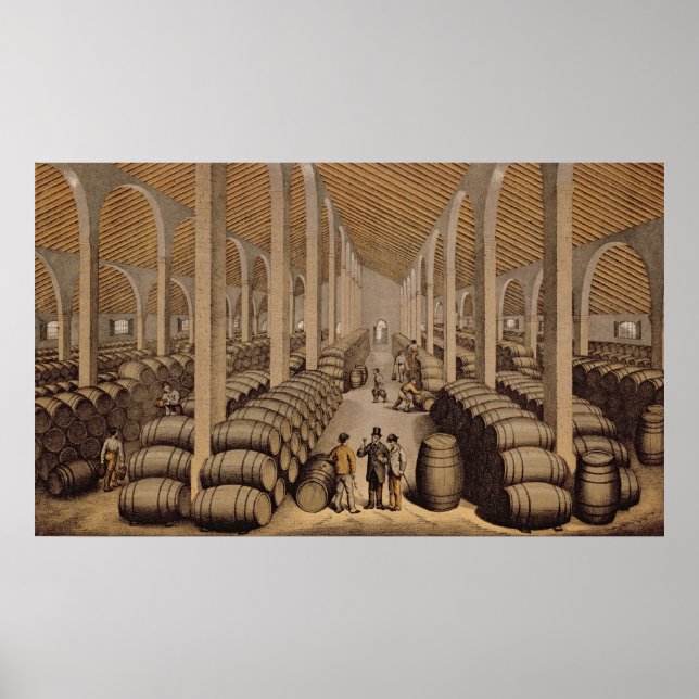 Vin Cellar vid Jerez de la Frontera Poster (Framsidan)