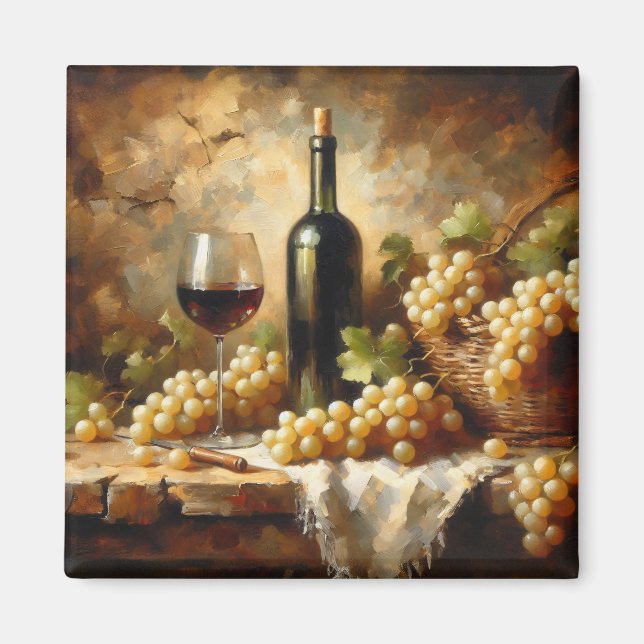 Vin Cellar Winery Graphics still Life Magnet (Framsidan)