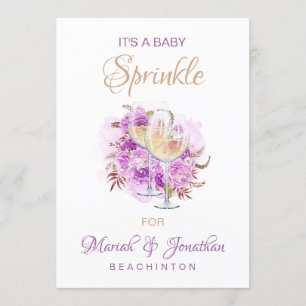 *~* Vin Cheese Baby SPRINKLE Shower Inbjudningar
