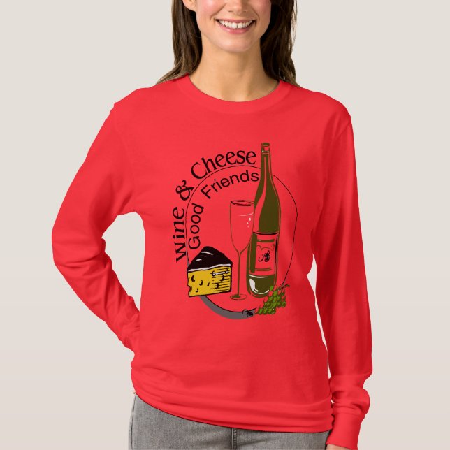 Vin Cheese Friends T Shirt (Framsida)