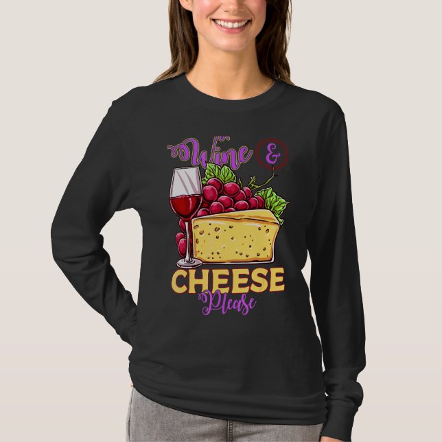 Vin & Cheese Vin Drinker Sommelier Roligt T Shirt (Framsida)