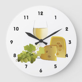 Vin & Cheese Wall Clock Stor Klocka