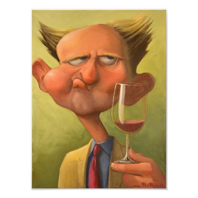Vin Chewing Sommelier Photo Print Fototryck (Framsidan)
