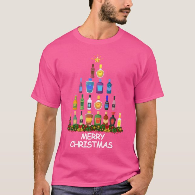 Vin Christmasree God jul kompisar T Shirt (Framsida)