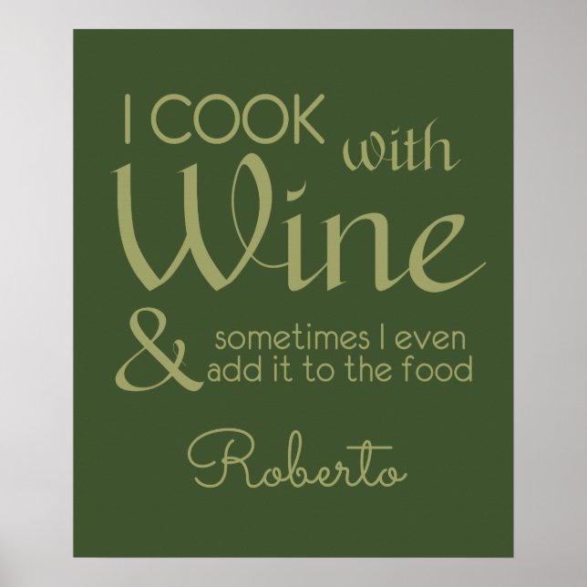 Vin citat anpassat namn affisch (Framsidan)