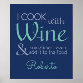 Vin citat skräddarsydd namn poster