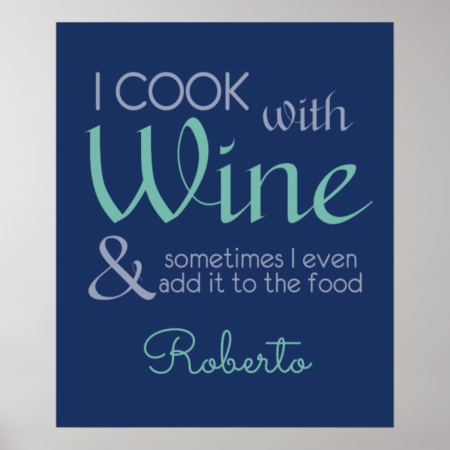 Vin citat skräddarsydd namn poster (Framsidan)