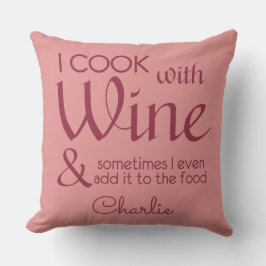 Vin-citattecknet dekorativ kudde