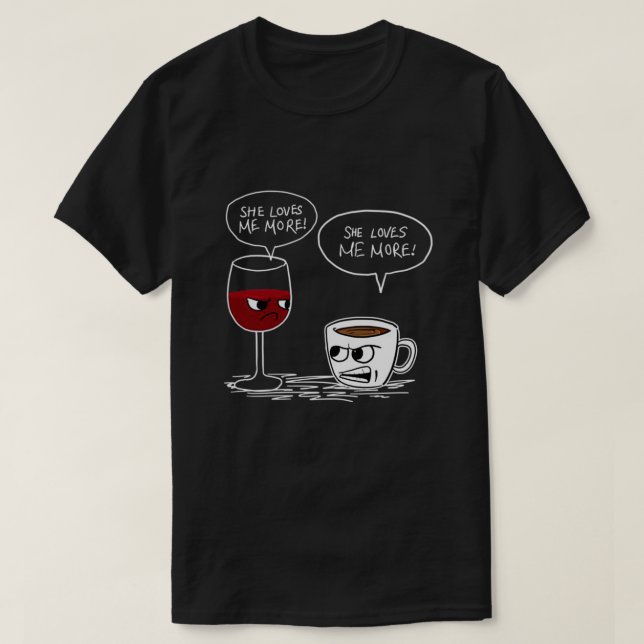 VIN COFFEE HON KÄRLEK ME MER T T SHIRT (Design framsida)