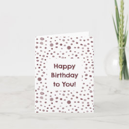 Vin Confetti Watercolor Dots Birthday Card Kort