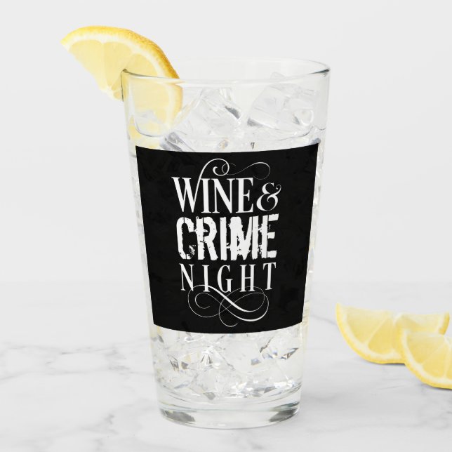 Vin & Crime Night - lustig verklig brottslighet Glaskopp (Framsida Ice)