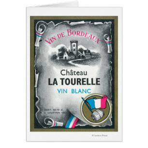 Vin De Bordeaux Vin LabelEurope Hälsningskort